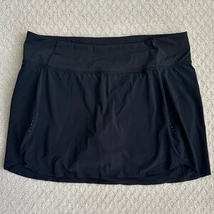 Athleta Run With It 16" Skort Black 3X Activewear Running Pickleball Stretch
